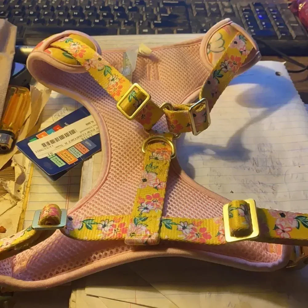 Floral dog harness sz. M